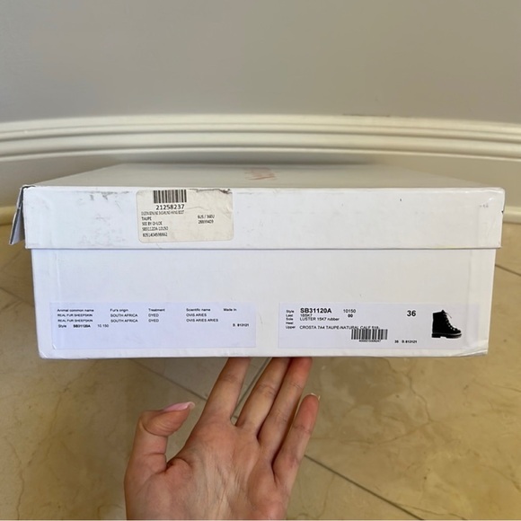 See by Chloe Eileen Shearling Hiking Boots - Size 6 US / 36 EU - Taupe - Picture 8 of 8